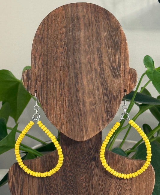 Wooden Earring ( Yellow)