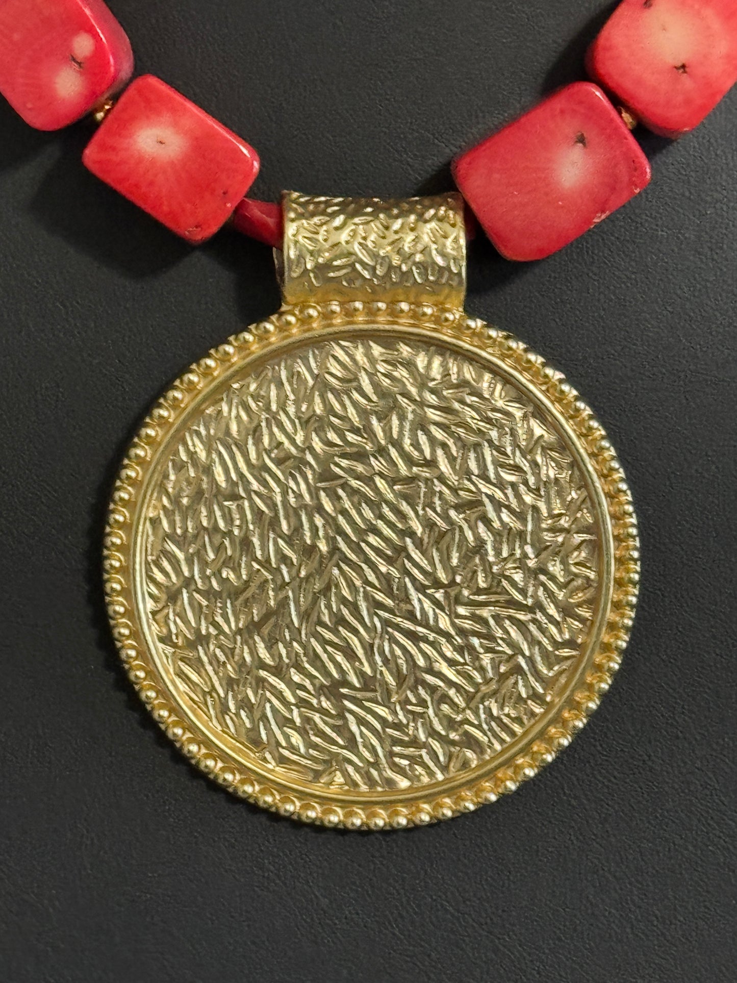 Coral Block Necklace