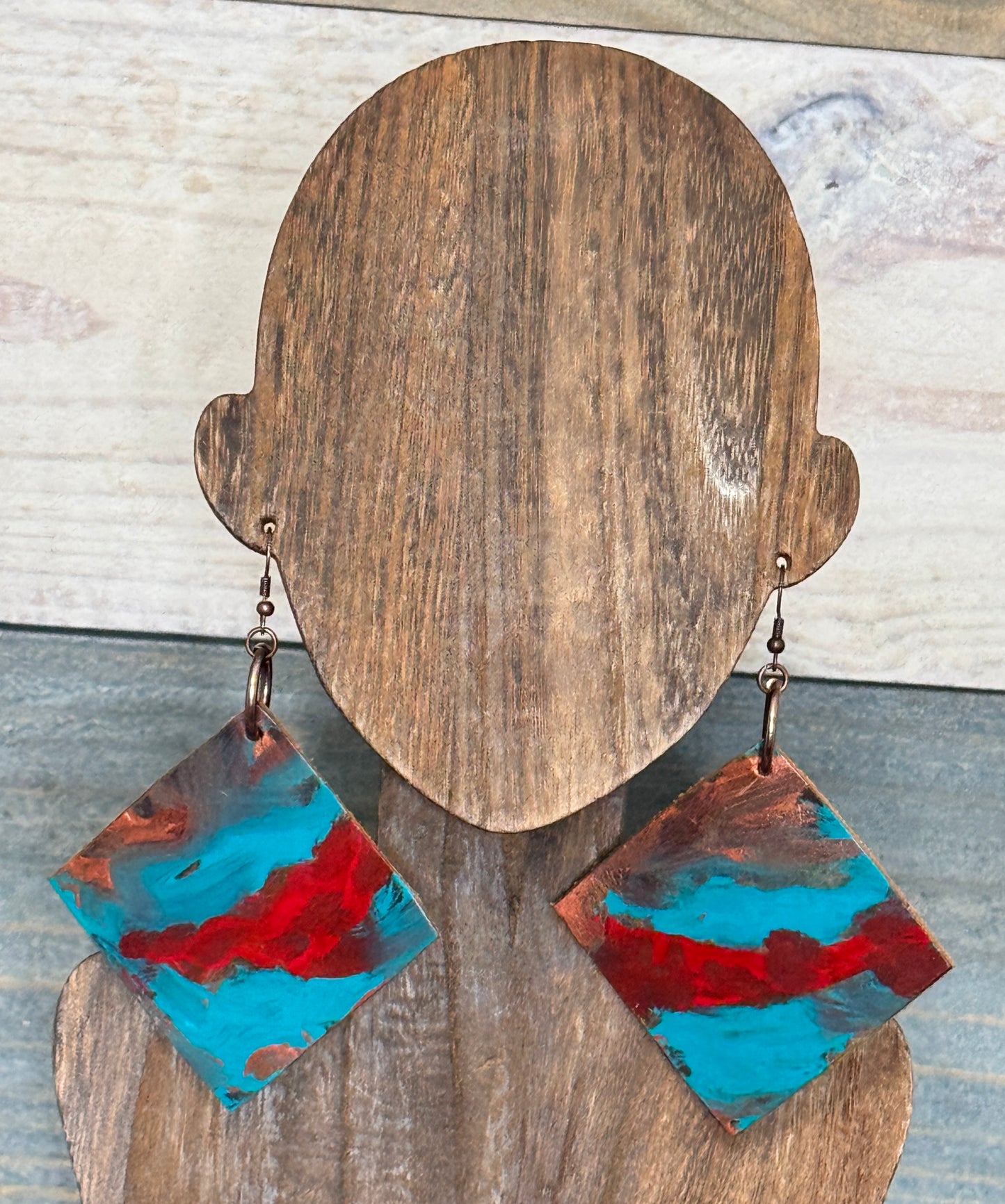Abstract Leather Earring