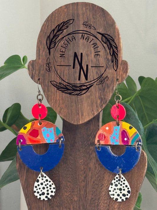 Pop Off Leather Earring