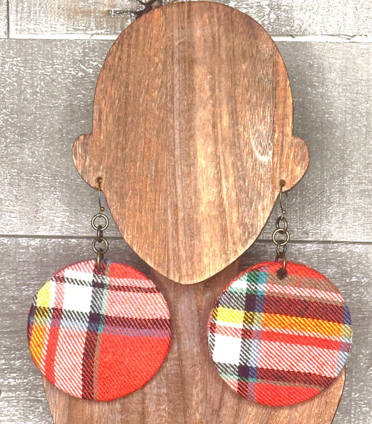 Plaid Earring