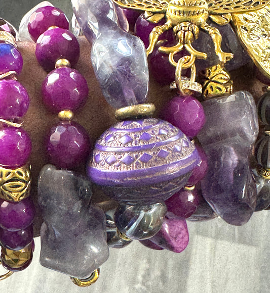 Purple Hues Bracelet Bunch (7)