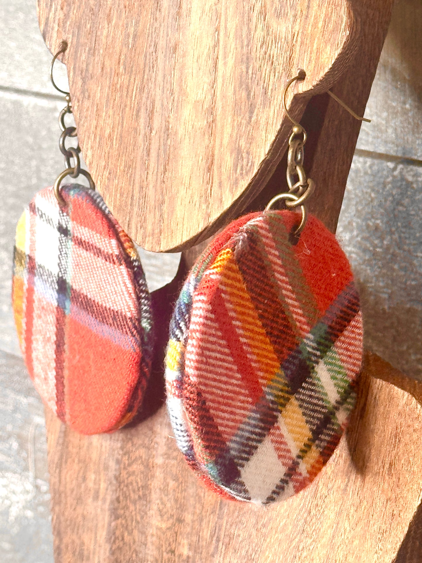 Plaid Earring
